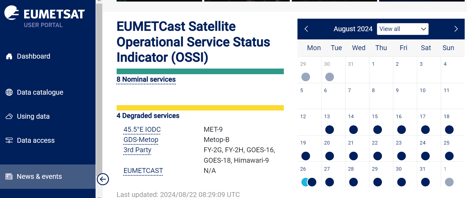 EUMETSAT User Portal News